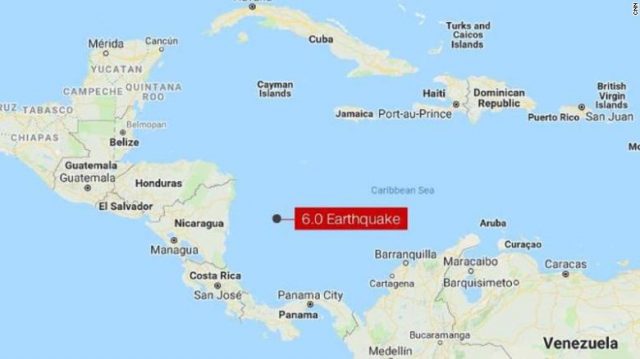 Caribbean earthquake