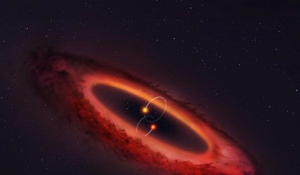 double star system and surrounding disc