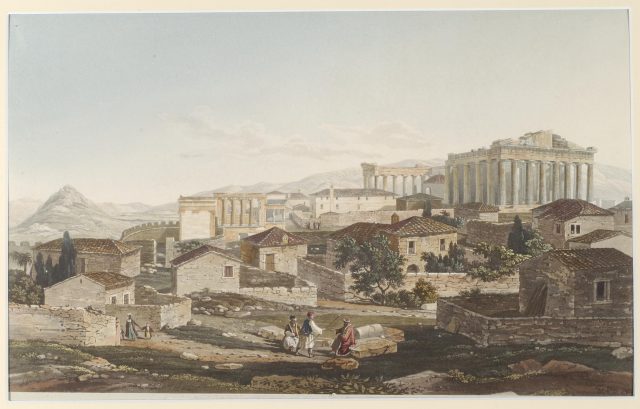 Edward Dodwell (1767 1832), Υδατογραφία του 19ου αιώνα των μνημείων της Ακρόπολης, Συλλογή Μουσείου Μπενάκη