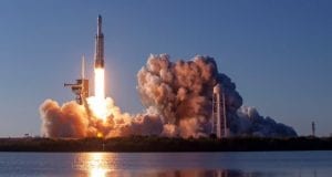 Liftoff of Falcon Heavy