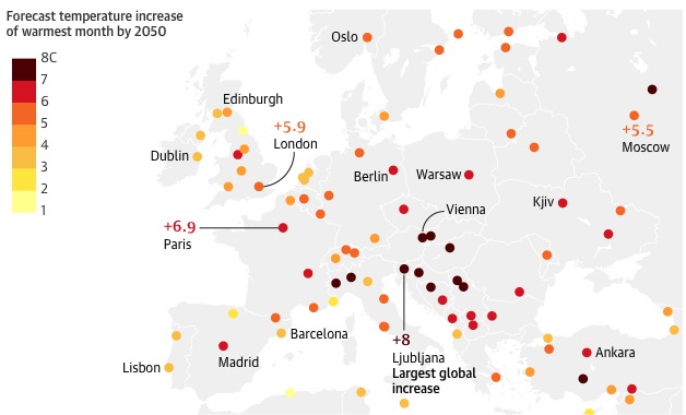 Παγκόσμια υπερθέρμανση: Το Λονδίνο θα έχει παρόμοιο κλίμα με τη Βαρκελώνη έως το 2050