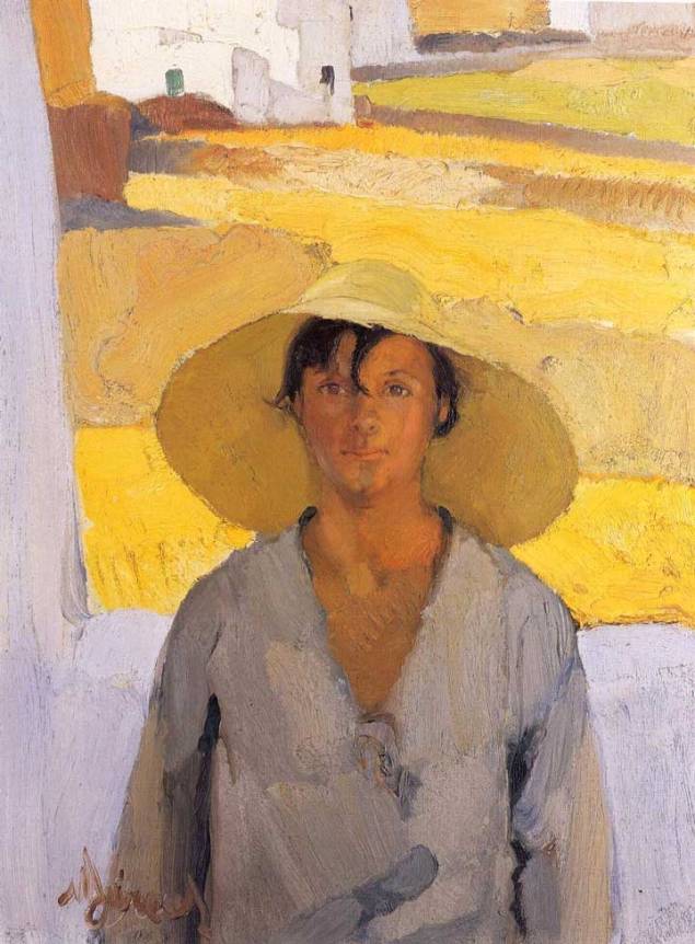 Νικόλαος Λύτρας, Ψάθινο καπέλο, περ. 1923 26