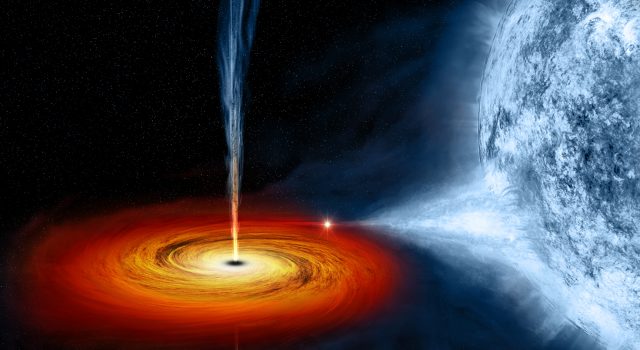 A stellar mass black hole in orbit with a companion star located about 6,000 light years from Earth.