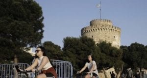 Ποδηλάτες στη Θεσσαλονίκη