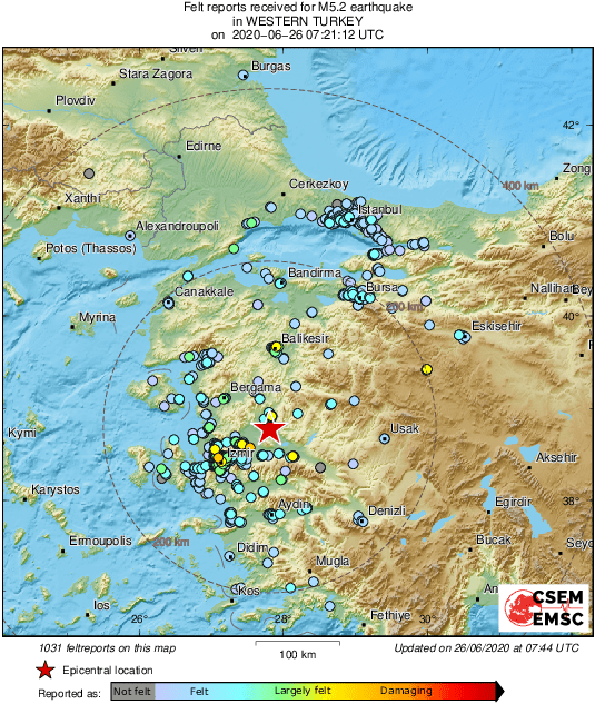 Ισχυρός σεισμός 5,1 Ρίχτερ στην Τουρκία - Αισθητός σε ελληνικά νησιά