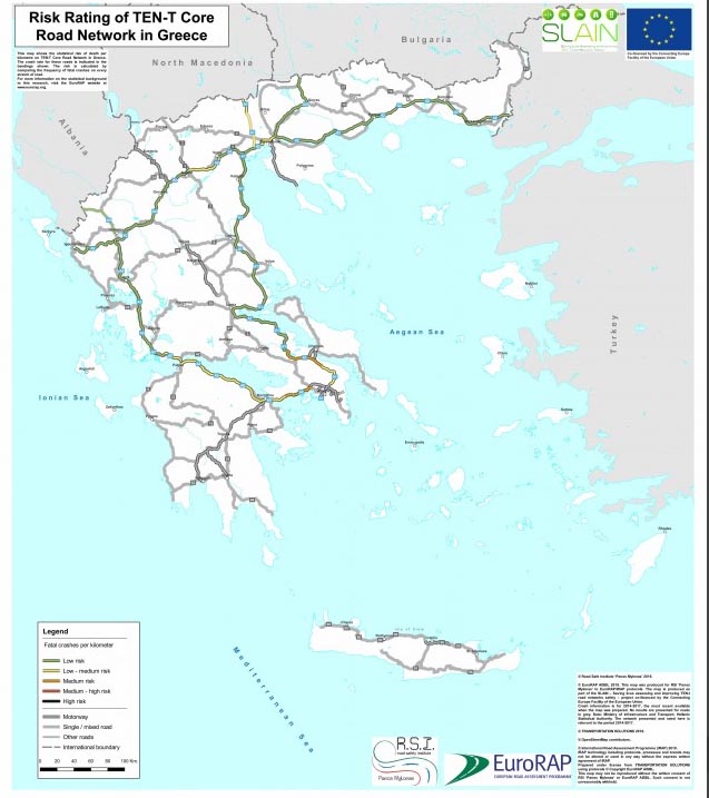 Οι χάρτες με τα πιο επικίνδυνα σημεία των ελληνικών δρόμων