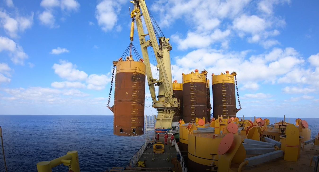 Από την εγκατάσταση των αγκυρών αναρρόφησης του FPSO Energean Power στο Ισραήλ Suction anchors installation, offshore Israel