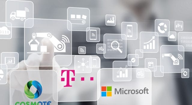 Visual COSMOTE Microsoft logos