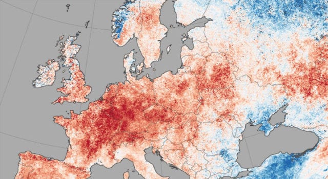κλιματική αλλαγή Ευρώπη θερμοκρασία