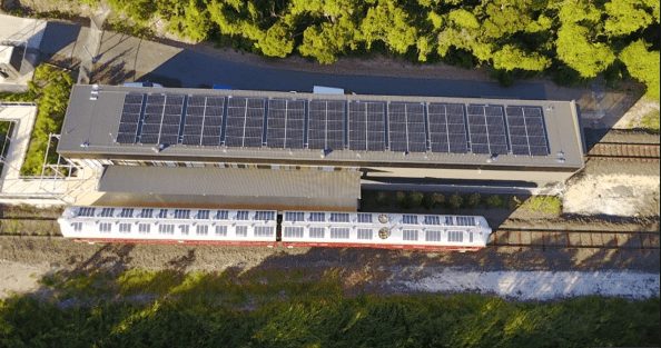 τρένα ηλιακή ενέργεια