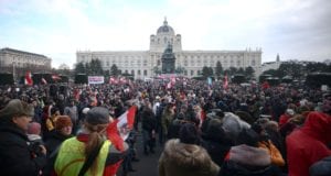 Βιέννη διαμαρτυρίες κατά των μέτρων προστασίας CGTN