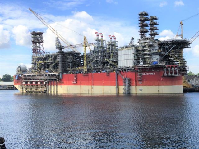 Το FPSO Energean Power, ολοκληρωμένο σχεδόν 100% σε ναυπηγείο της Σιγκαπούρης