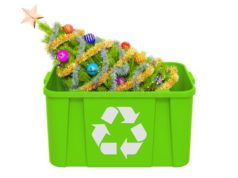 recycling trashcan christmas tree recycle christmas tree concept d rendering recycling trashcan christmas tree recycle 203835415
