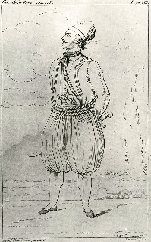 Konstantinos Kanaris, lithograph by Louis Dupré 1827