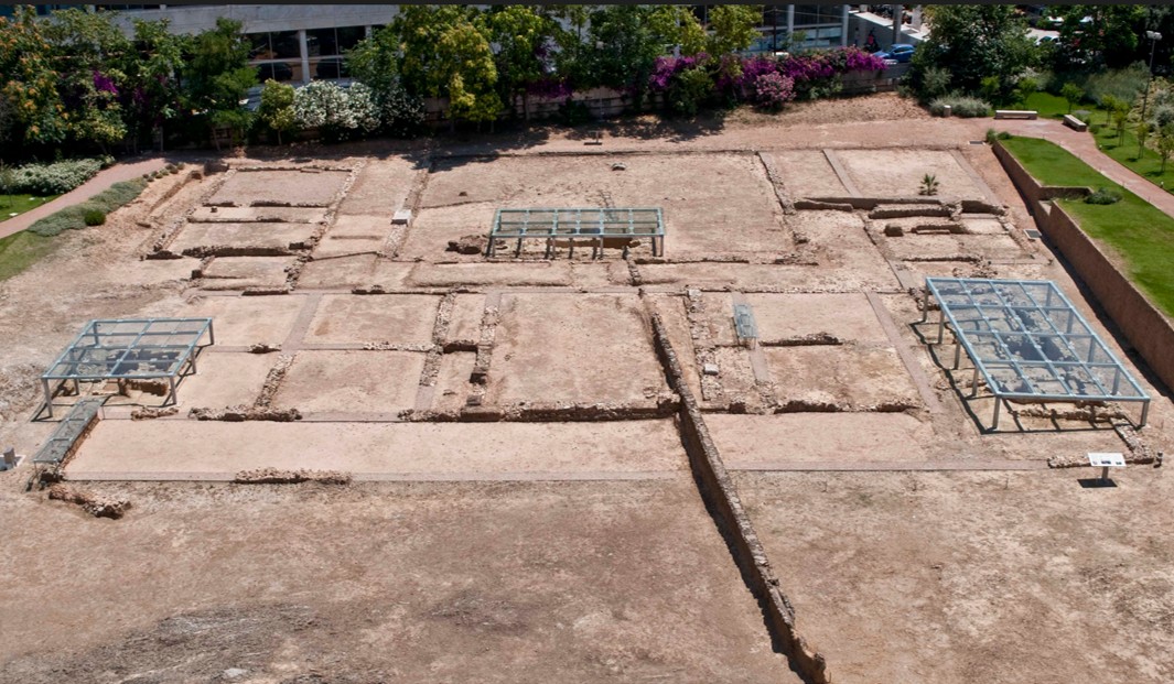 Αεροφωτογραφία αρχαιολογικού χώρου Λυκείου Αριστοτέλη