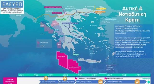 Χάρτης θαλάσσιων ενεργειακων οικοπέδων
