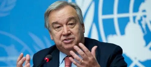 The UN Secretary General Antonio Guterres 500x224