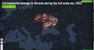 Ουκρανία περιβαλλοντική καταστροφη Χάρτης