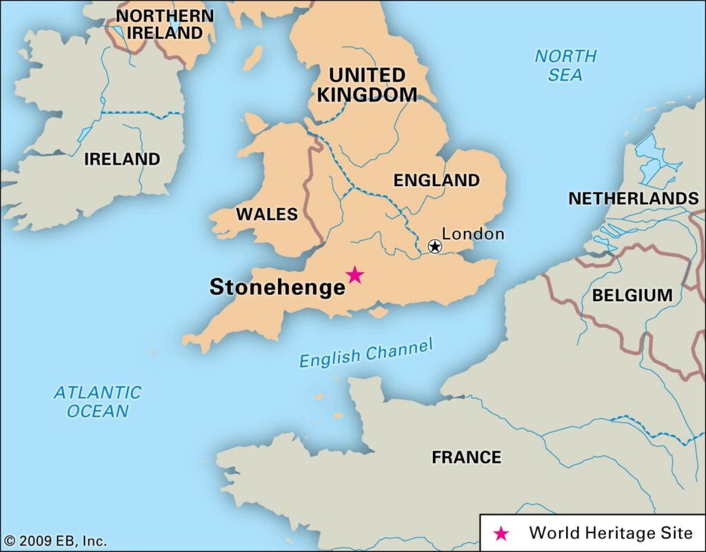 Χάρτης Stonehenge Wiltshire Eng World Heritage site 1986 1 1024x801