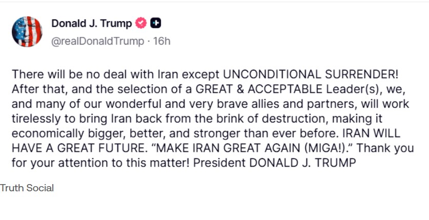 IRAN dilosi Tramp 06032026